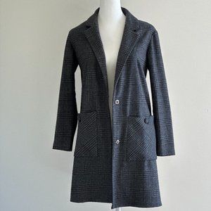 ANTHROPOLOGIE HARLYN GRAHAM LONGLINE BLAZER COAT JACKET DARK GREY SZ XSP